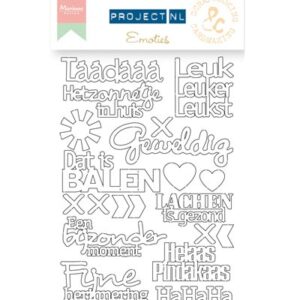 PL3503 Marianne Design Project NL Chipboard-Emoties