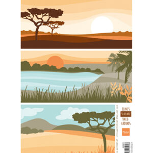 AK0071 Marianne Design Knipvel A4 Eline savanne background