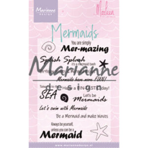 CS1025 Marianne Design Clear Stamp Mermaid sentiments by Marleen