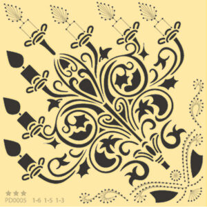 PD0005 Marianne Design Mal-Star collection Kandelaar