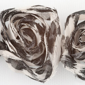 FR1104 Marianne Design Flower Ribbons 50cm Ivory,black,gray