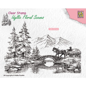 Idyllic Floral Scenes clear stamps 'horse and cart'