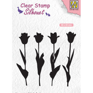 Silhouet Clear stamps 'tulips'