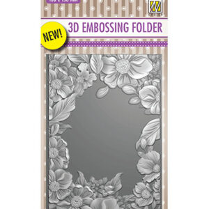 40651 - Nellie's Choice 3D Embossing Folder Flower Frame