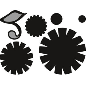 CR1357 Marianne Design Craftable Flower set: Funky