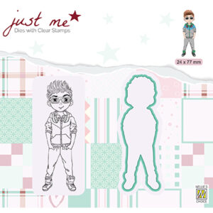 Metal dies + Clear stamps - Just Me - Teenage boy