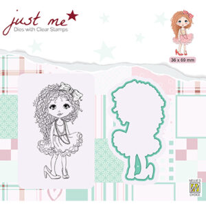 Metal dies + Clear stamps - Just Me - Lady girl