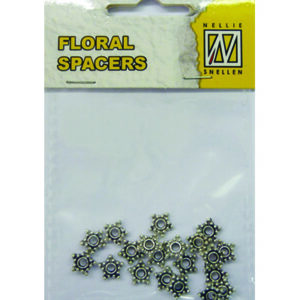 Floral Spacers (20) - silver nr. 3