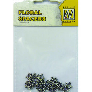 Floral Spacers (20) - silver nr. 4