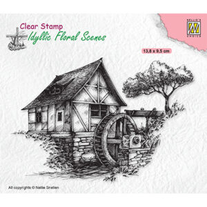 Clear Stamps, Idyllic Floral Scenes Water-mill
