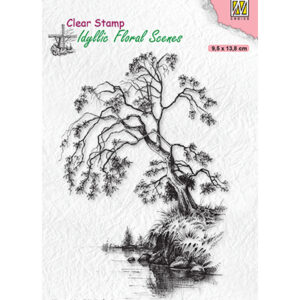 Clear Stamps, Idyllic Floral Scenes Tree on waterside