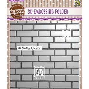 44044 - Nellie's Choice 3D Embossing Folders Brick-wall