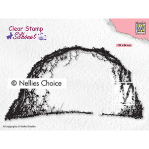 Clear stamps silhouettes, Floral bow