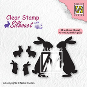 Clear stamps silhouettes, Rabbits