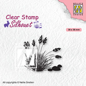 Clear stamps silhouettes, Blooming grass-4