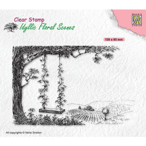 Clear stamps Idyllic Floral Scenes, Tree with swing