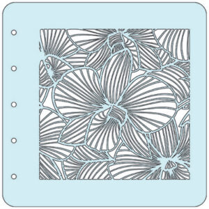 Stencil for using on Magnetic colour set, Flower-3
