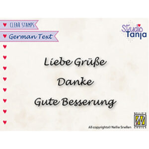 Clear Stamp German Texts, Liebe grÃƒÂ¼sse, Danke, Gute Besserung