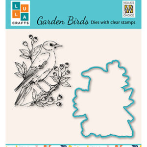 Die plus clear stamp set 1: Garden bird-1