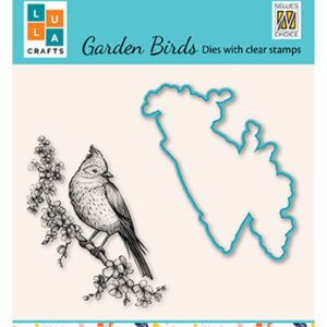 Die plus clear stamp set 3: Garden bird-3