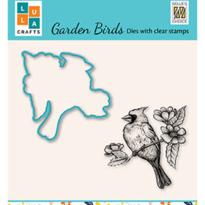 Die plus clear stamp set 4: Garden bird-4