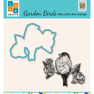 Die plus clear stamp set 6: Garden bird-6