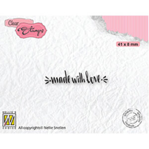 Clear stamps, Text Made with love