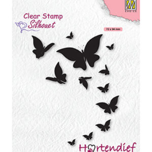 Clear Stamps Silhouettes Hartendief, Butterflies