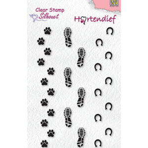 Clear Stamps Silhouettes Hartendief, Footprints