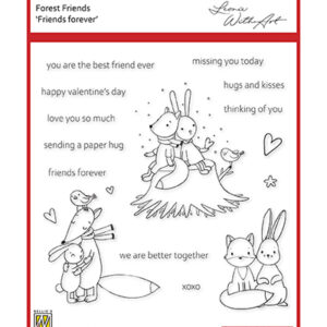 Clear stamp Forest Friends, Set 1: Friends forever