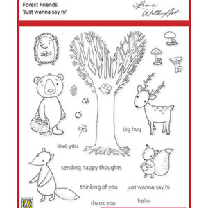 Clear stamp Forest Friends, Set 3: Just wanna say hi