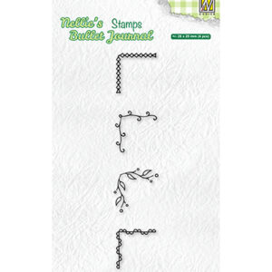Clear stamps suitable for Nellie's Bullet Journal, Set of corners-1