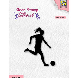 Clear Stamps Silhouette sports serie, Woman soccer