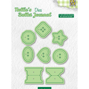 Nellie's bullet Journal dies, Buttons