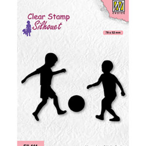 Clear Stamps Silhouette, Boys playing soccer