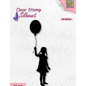 Clear Stamps Silhouette, Girl with balloon