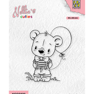 Nellie's Cuties Clear Stamps, Boy with Balloon