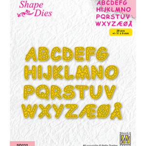 Shape dies, Stitched alphabet