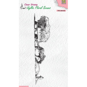 Clear stamps Idyllic Floral Scenes, Slim line country house
