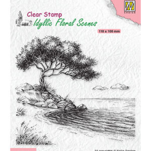 Clear stamps Idyllic Floral Scenes, Tree on shore