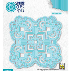 Stained card dies, Square curl-ornament 1