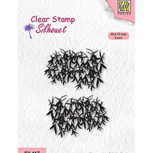 Motive clear stamps silhouette, Crowns of tree Willow