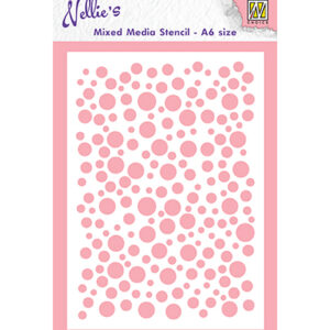 Mixed Media Stencils, Stencils A6 size Bubbles-2