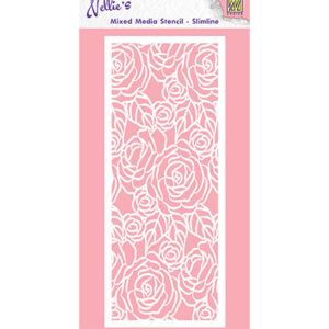 Mixed Media Stencils, Stencils slimline size Roses