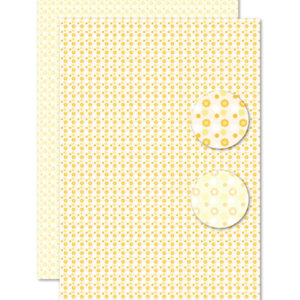 10 Background sheet A4, Yellow flowers