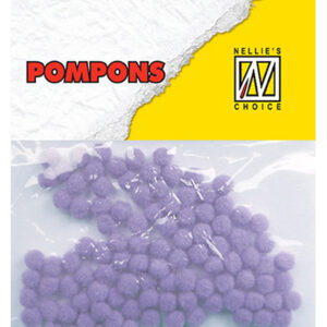 Mini pompoms 3mm Light purple 100 pcs