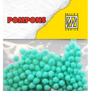 Mini pompoms 3mm Turquoise 100 pcs