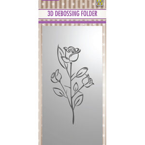 3D Debossing folders, Slim-line Rose