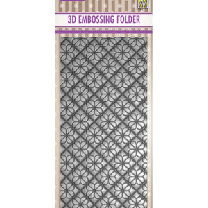 45658 - Nellie's Choice 3D Embossing folders Slim-line Flower backgrounds
