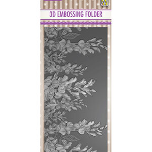 45660 - Nellie's Choice 3D Embossing folders Slim-line Flowers Lupins